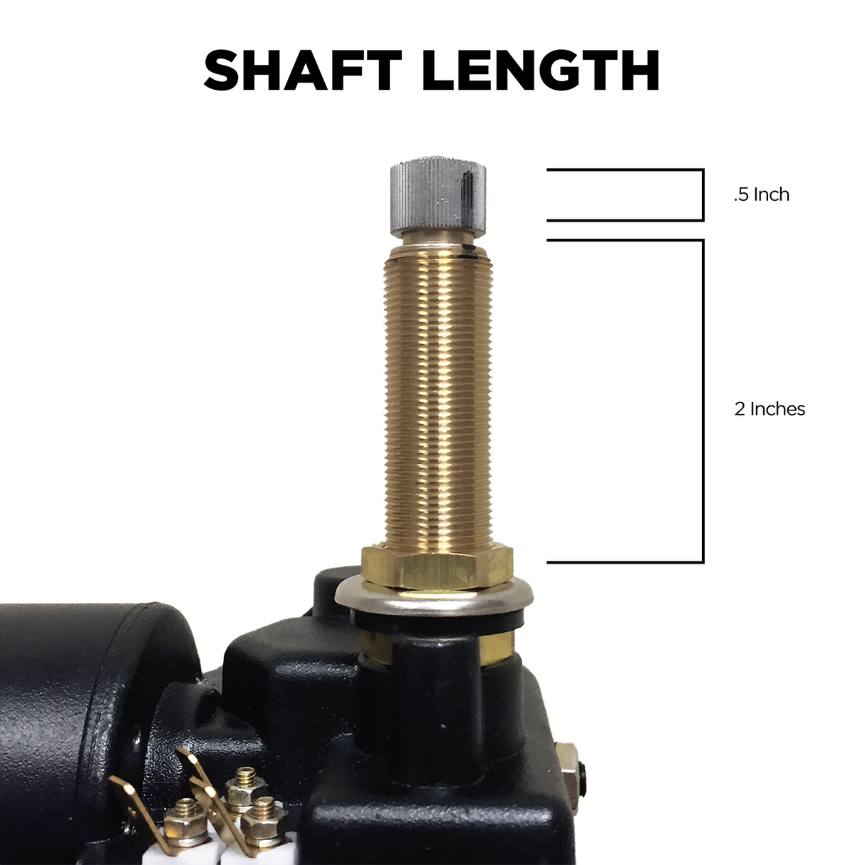 4R2.12-19S2.R110D - Two and a half inch (2.5") shaft, 12V With Two-Speed Switch Installed