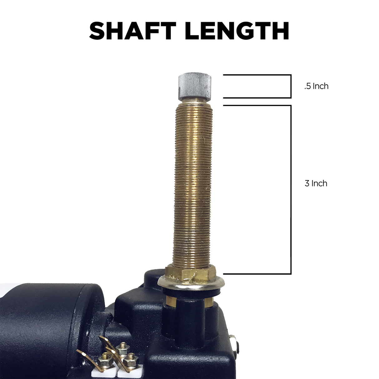 4R3.12-19S2.R110D - Two and a half inch (3.5") shaft, 12V With Two-Speed Switch Installed