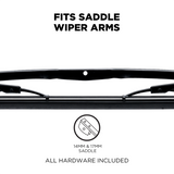 78W Series Bolt-on Wide Saddle Mount OEM Replacement Heavy Duty Windshield Wiper - Pack of 1