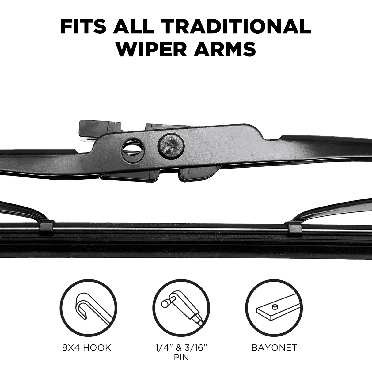 10 Pack - Conventional Windshield Wiper Blade