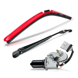 Premium UTV Windshield Wiper And Motor Kit, 12V Electric Motor, Premium Original 14" Wiper Blade with Adjustable 14"-18" Wipe Arm for Polaris, Can-Am, Kawasaki, Yamaha, Honda, Kubota