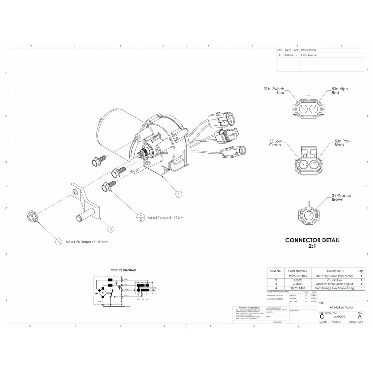 AX9202 International Truck Commercial Wiper Motor - AutoTex