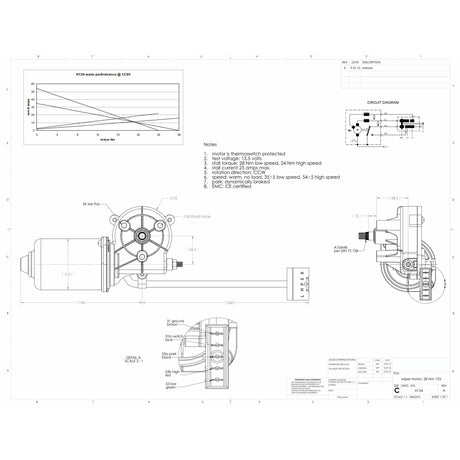 H134 WEXCO OEM Wiper Motor - AutoTex